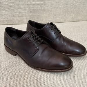 Cole Haan C28880 Fitzgerald Mens Size 10.5 M Brown Leather Plain Toe Oxford